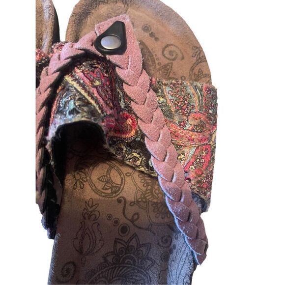 Muk Luks Womens Brown Memory Foam Slip-On Mule Beach Slider Summer Sandals Size - Picture 12 of 14